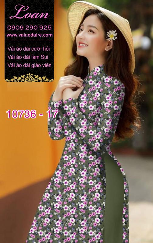 Vải áo dài hoa nhí