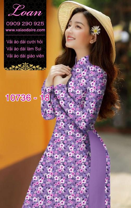 Vải áo dài hoa nhí
