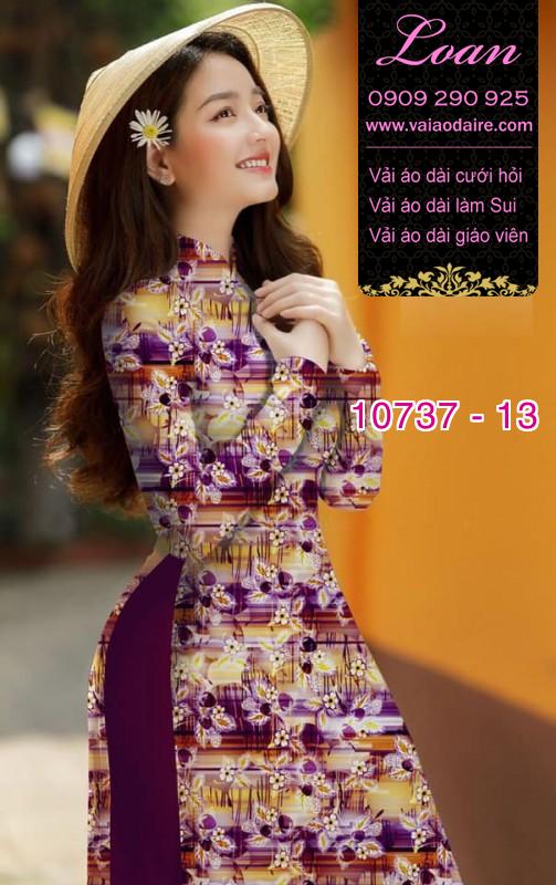 Vải áo dài hoa nhí