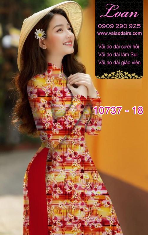 Vải áo dài hoa nhí