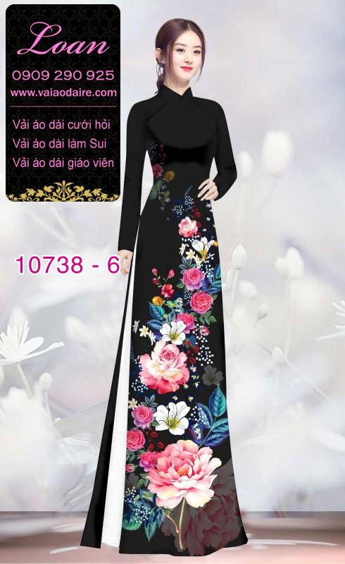 Vải áo dài hoa 3D