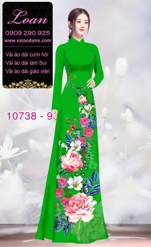 Vải áo dài hoa 3D