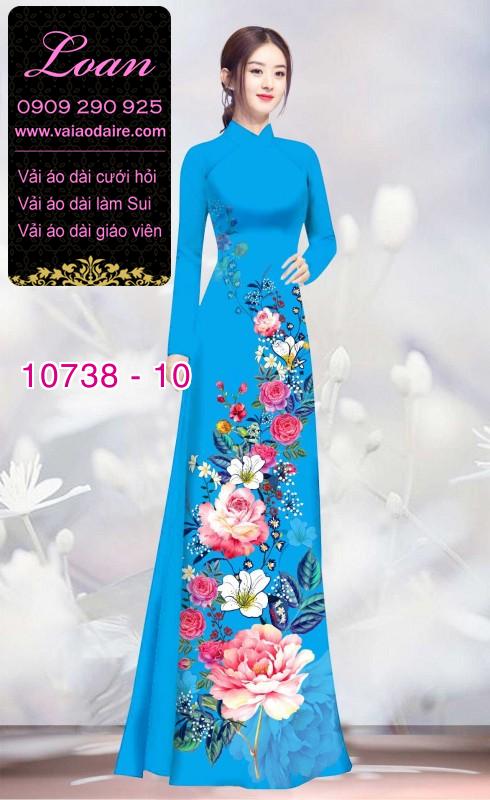 Vải áo dài hoa 3D