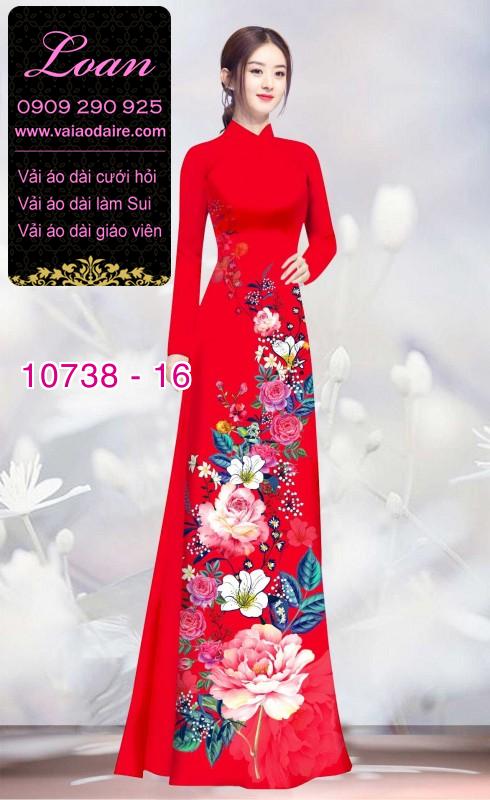 Vải áo dài hoa 3D