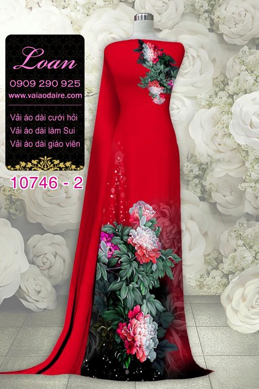 Vải áo dài hoa 3D