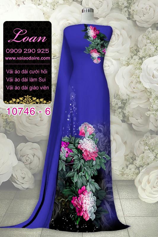 Vải áo dài hoa 3D