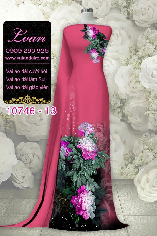 Vải áo dài hoa 3D