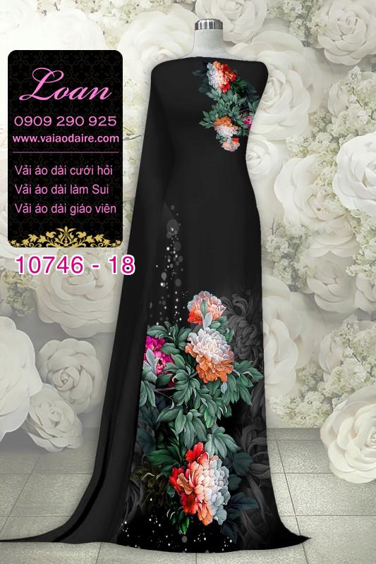 Vải áo dài hoa 3D