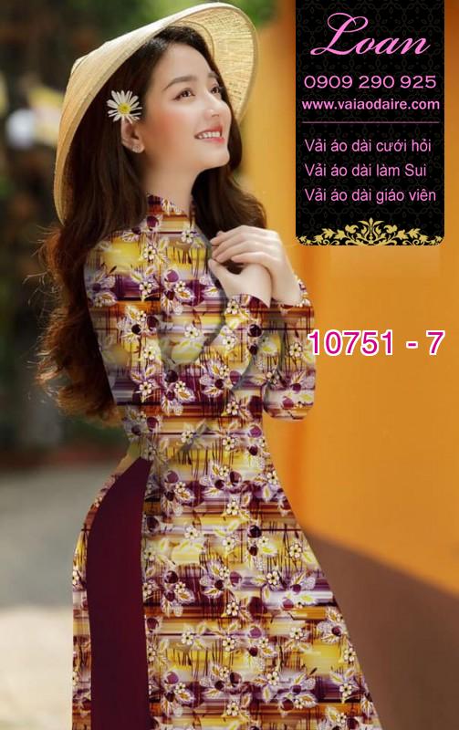Vải áo dài hoa nhỏ nguyên áo