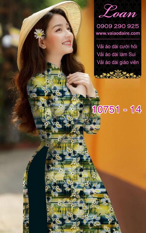 Vải áo dài hoa nhỏ nguyên áo
