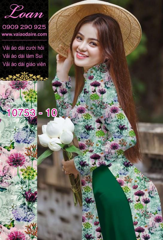Vải áo dài hoa nhí