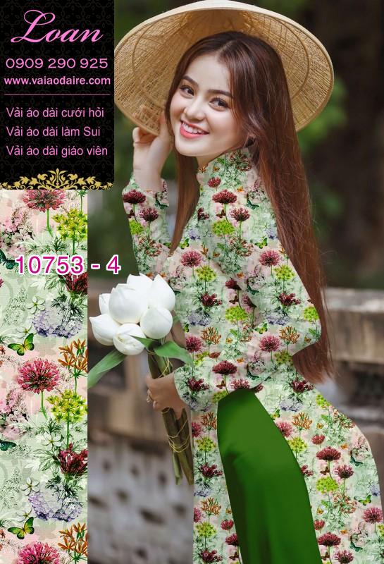 Vải áo dài hoa nhí