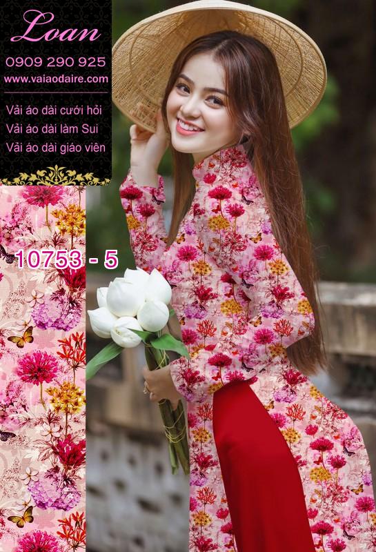 Vải áo dài hoa nhí