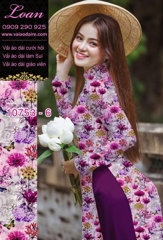 Vải áo dài hoa nhí