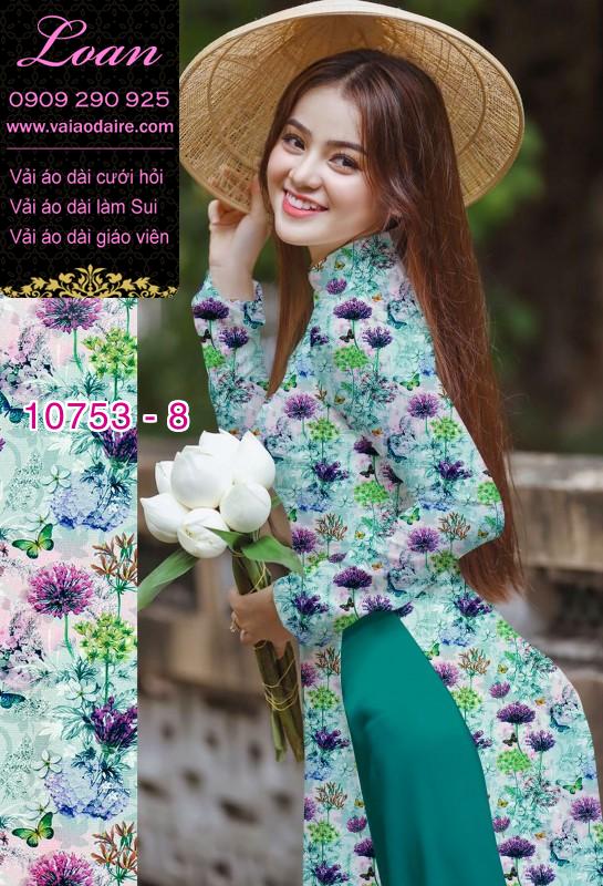 Vải áo dài hoa nhí