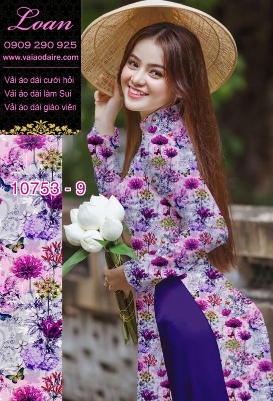 Vải áo dài hoa nhí