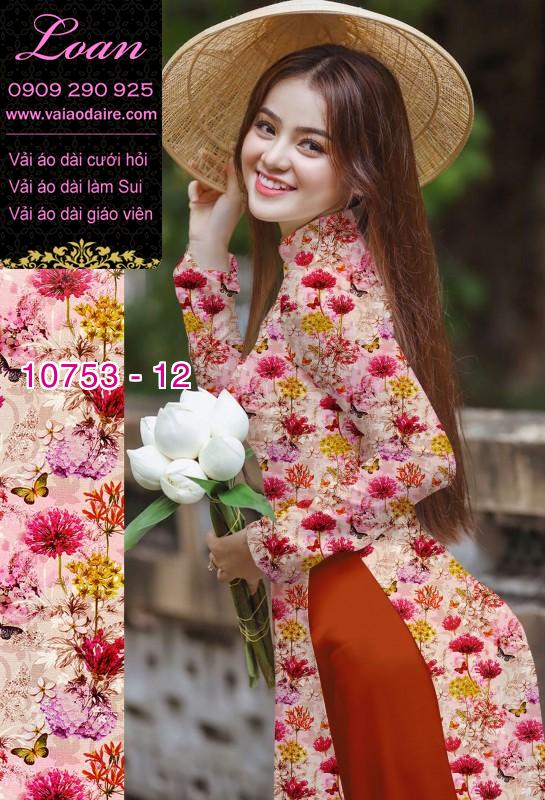 Vải áo dài hoa nhí