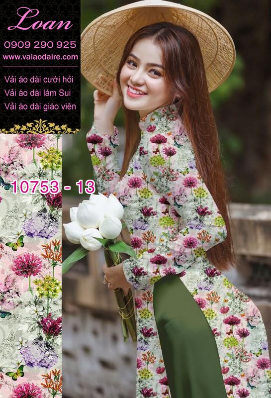 Vải áo dài hoa nhí