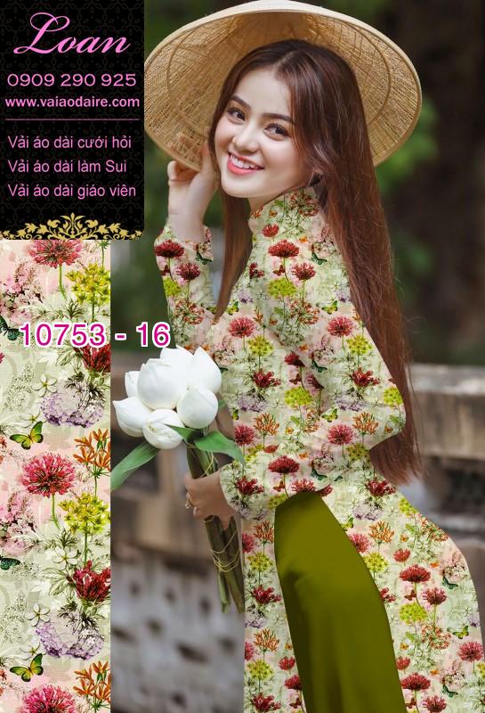 Vải áo dài hoa nhí