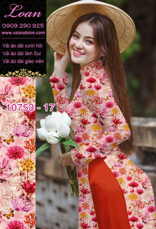 Vải áo dài hoa nhí