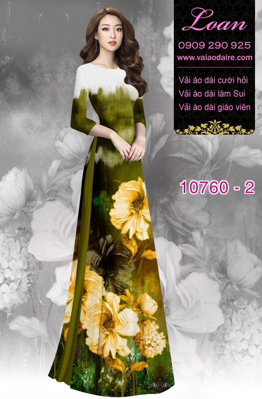 Vải áo dài hoa 3D