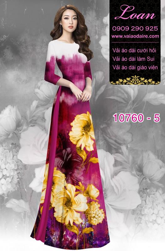 Vải áo dài hoa 3D