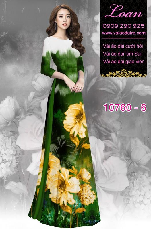 Vải áo dài hoa 3D