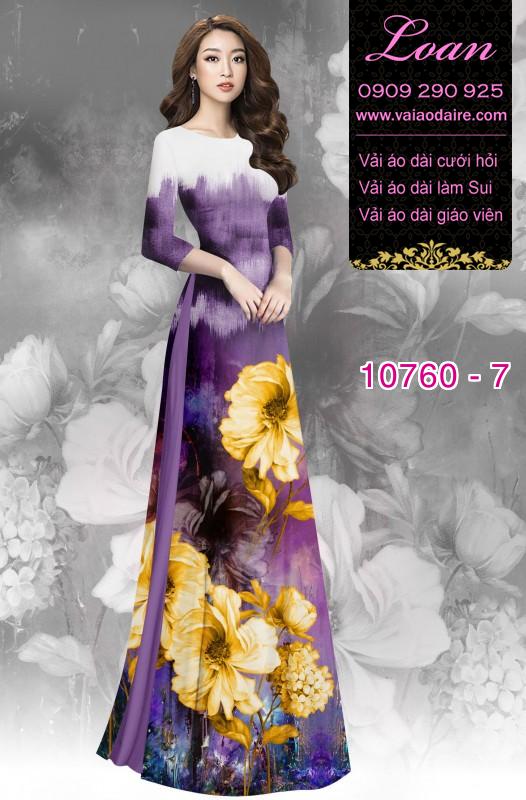 Vải áo dài hoa 3D