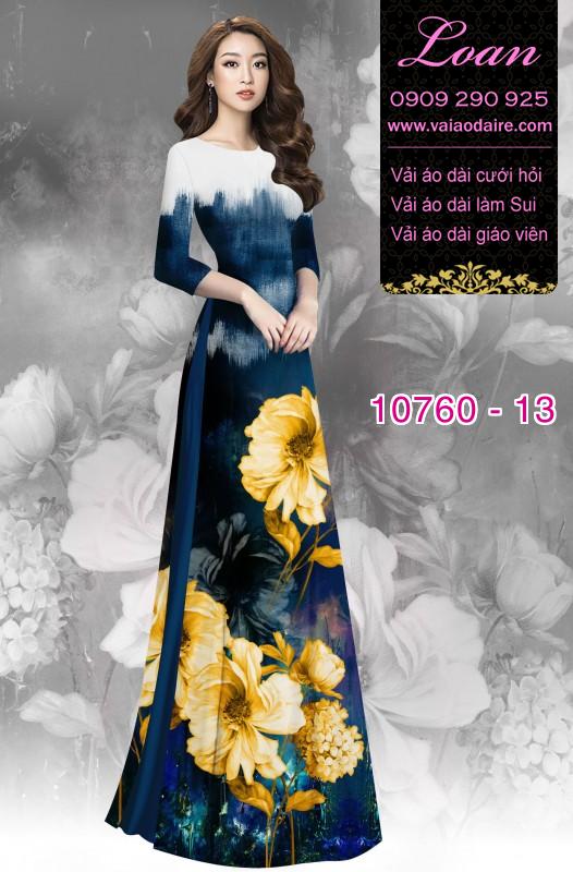 Vải áo dài hoa 3D
