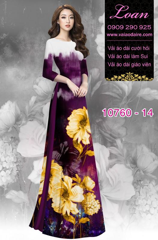 Vải áo dài hoa 3D