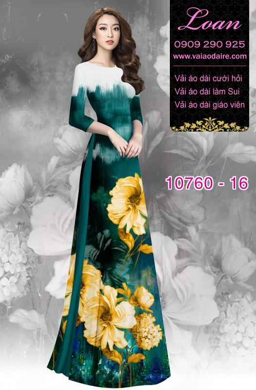 Vải áo dài hoa 3D