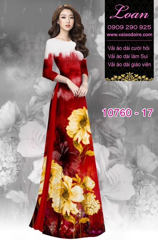 Vải áo dài hoa 3D