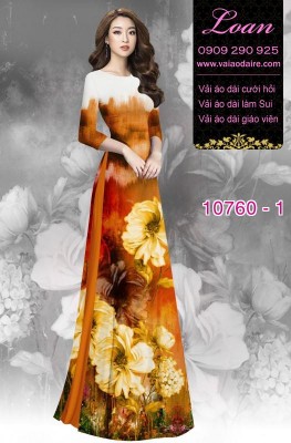 Vải áo dài hoa 3D-DT 10760