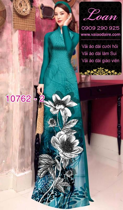 Vải áo dài hoa 3D