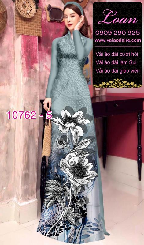 Vải áo dài hoa 3D