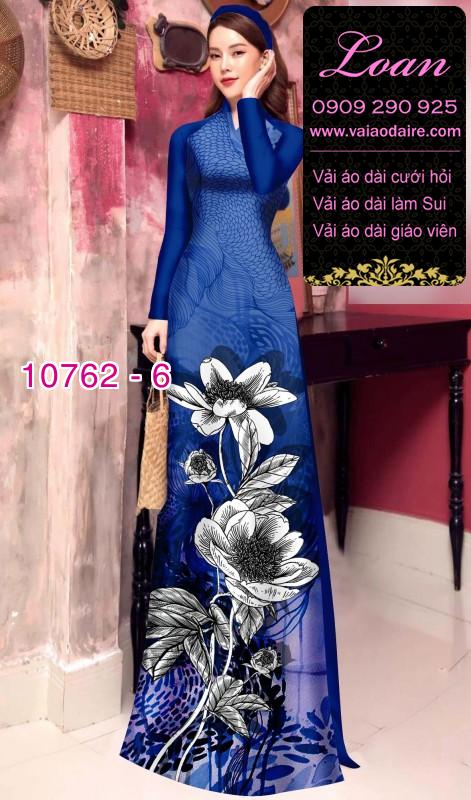 Vải áo dài hoa 3D