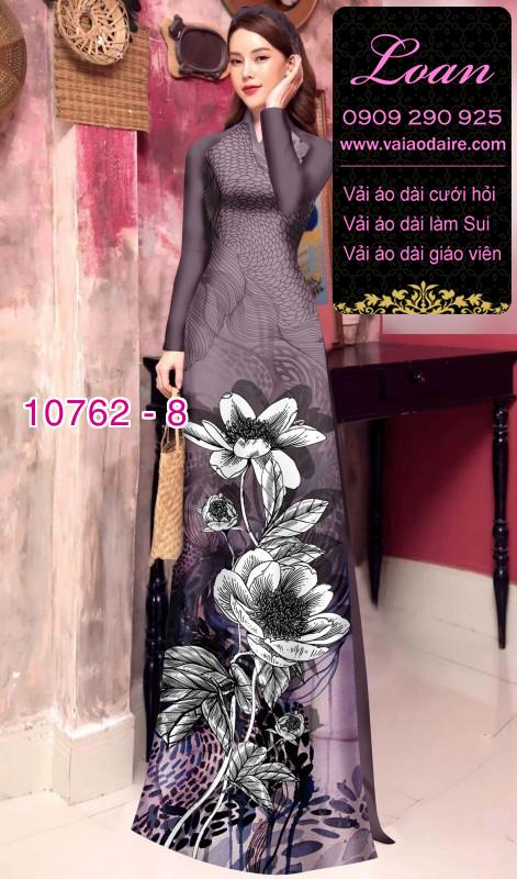 Vải áo dài hoa 3D