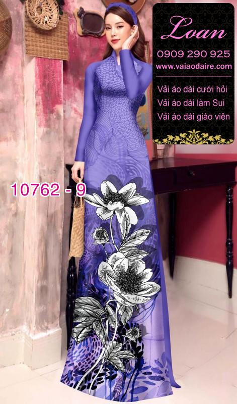 Vải áo dài hoa 3D