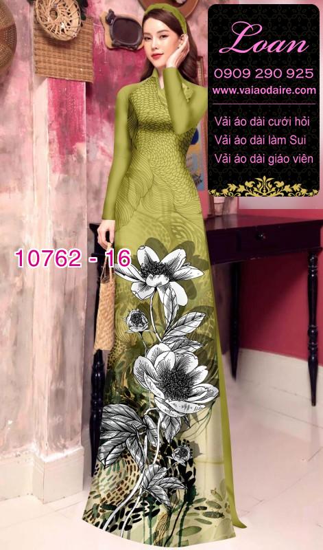 Vải áo dài hoa 3D