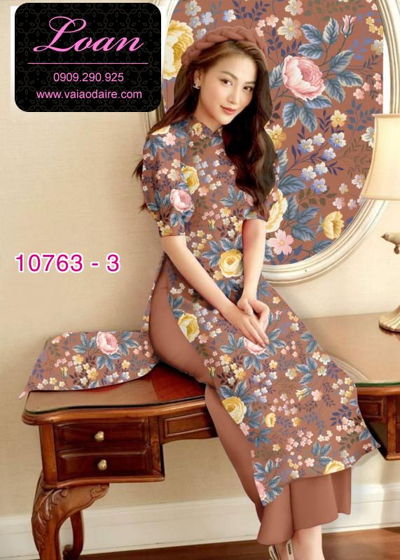Vải áo dài hoa nhí