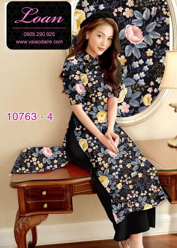 Vải áo dài hoa nhí
