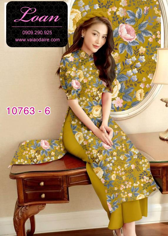 Vải áo dài hoa nhí