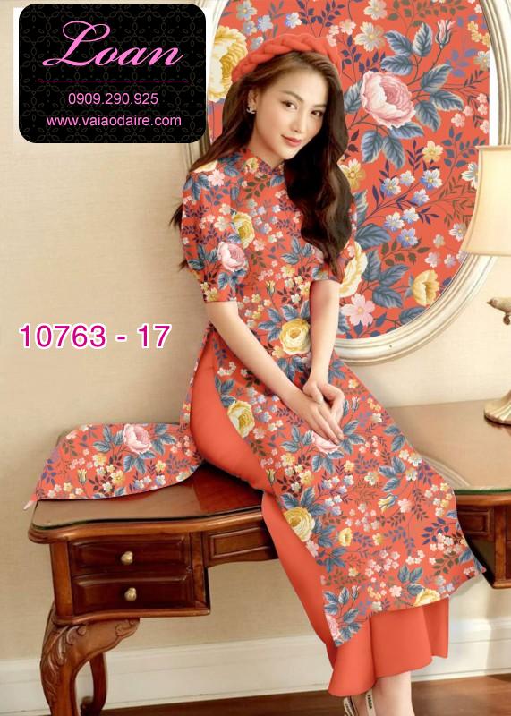 Vải áo dài hoa nhí