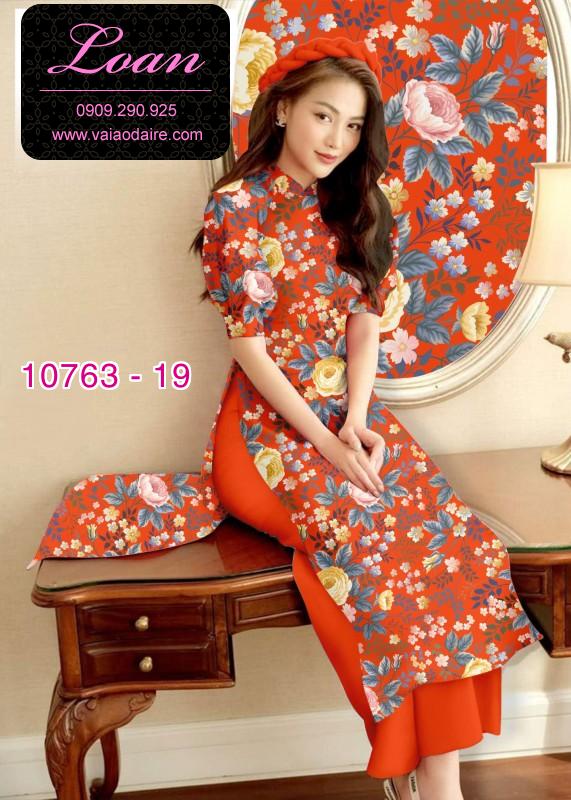 Vải áo dài hoa nhí