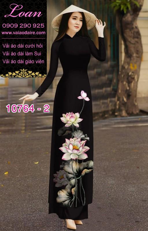 Vải áo dài hoa sen0 Vải áo dài hoa sen0