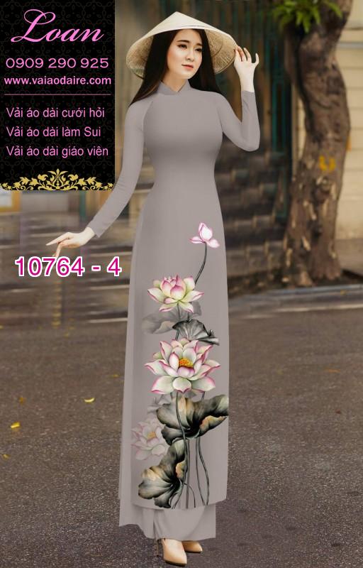Vải áo dài hoa sen0 Vải áo dài hoa sen0