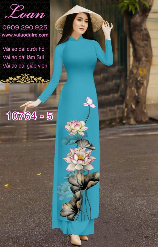 Vải áo dài hoa sen0 Vải áo dài hoa sen0