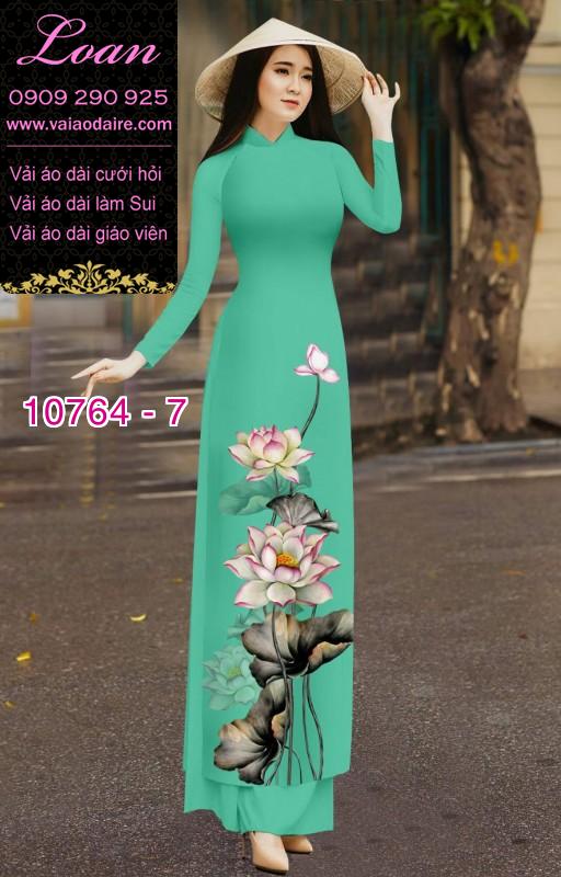 Vải áo dài hoa sen0 Vải áo dài hoa sen0