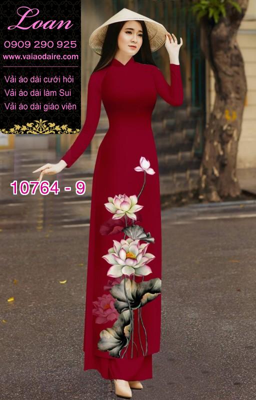 Vải áo dài hoa sen0 Vải áo dài hoa sen0