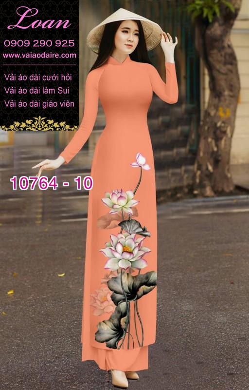 Vải áo dài hoa sen0 Vải áo dài hoa sen0